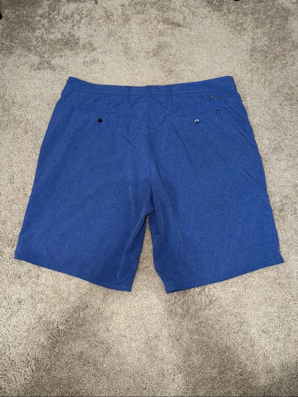 Hurley Men's Royal Blue Flat Front Shorts